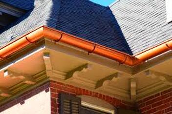 Copper gutters add a colorful and more sturdy option than aluminum gutter systems.