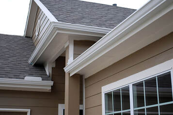 A modern seamless gutter system on a two level family home in Lehigh Valley.